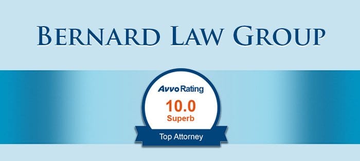 Bernard Law Group Avvo Rating Top Attorney for Personal Injury